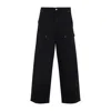 Carhartt Relaxed Straight-leg Jeans With Utility Pockets And Rivet Details In Black