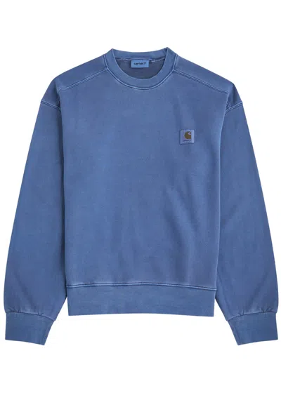 Carhartt Wip Nelson Faded Cotton Sweatshirt In Blue