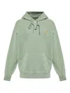 Carhartt Green Hoodie In Cotton With Logo In Green