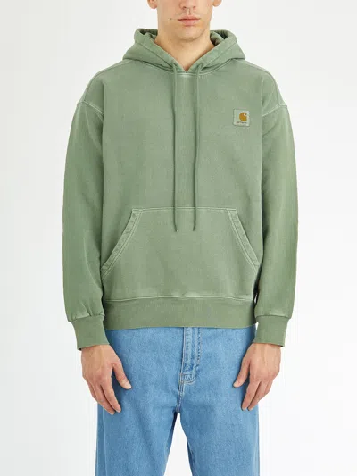 Carhartt Wip Nelson Sweat Cotton Hooded Sweatshirt In Green
