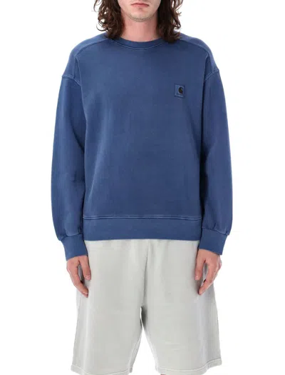 Carhartt Nelson Sweatshirt In Elder Garment Dyed