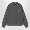 Carhartt Ribbed Cuffs And Hem Sweatshirt In Gray
