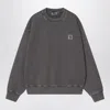 Carhartt Ribbed Cuffs And Hem Sweatshirt In Gray