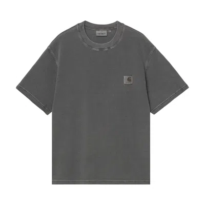 Pre-owned Carhartt Wip Nelson Waffle T-shirt 'black (garment Dyed)' | Men's Size Xxl