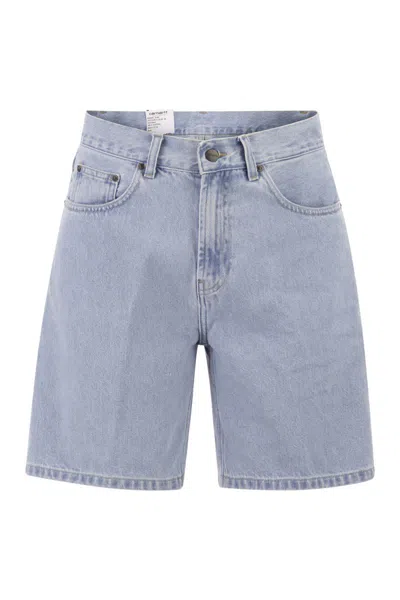 Carhartt Wip Nolan - Denim Bermuda Shorts In Animal Print