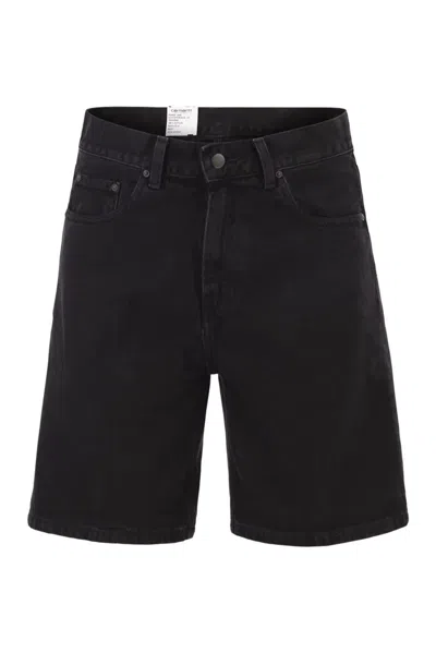 Carhartt Wip Nolan - Denim Bermuda Shorts In Black