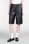 Carhartt Norwich Dk Short Shorts In Black Faux Leather
