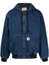 Carhartt Og Active Denim Hooded Jacket In Blue