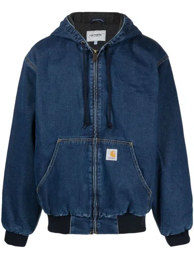 Carhartt Wip Og Active Jacket Winter In Maitland Denim In Blue