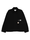 Carhartt Work In Progress Og Arcan Graphic Organic Cotton Canvas Jacket In Black