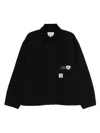 Carhartt Work In Progress Og Arcan Graphic Organic Cotton Canvas Jacket In Black