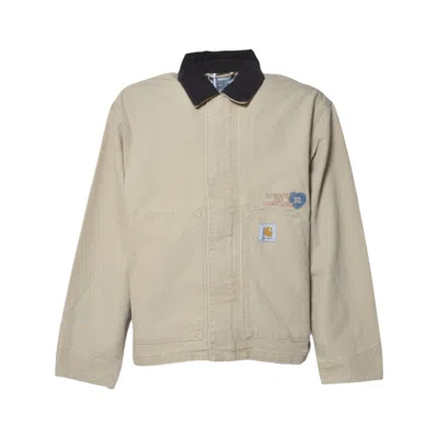 Carhartt Wip Og Arcan Graphic Jacket Organic Cotton Dearborn Canvas In Neutral
