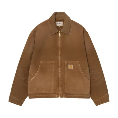 Pre-owned Carhartt Wip Og Arcan Jacket 'brown/hamilton (destroy Wash)' | Men's Size L