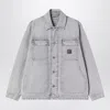 Carhartt Wip Button-up Organic Cotton Jacket In Gray