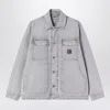 Carhartt Wip Button-up Organic Cotton Jacket In Gray