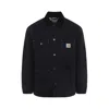 Carhartt Chore Coat With Pointed Velvet Collar In Black