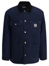Carhartt Utility Chore Coat Front Pockets In Blue