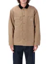 Carhartt Michigan Organic Cotton Jacket With Frontal Logo Patch In Peanuts