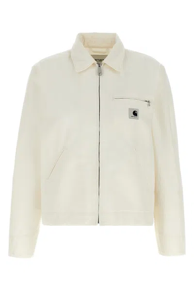Carhartt Drewe Jacket With Heart Logo In White