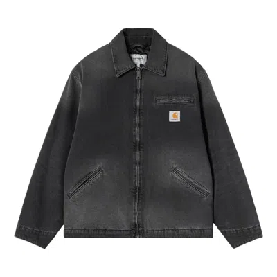 Pre-owned Carhartt Wip Og Detroit Jacket 'black (grind Wash)' | Men's Size L