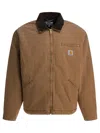 Carhartt Og Detroit Corduroy-collar Jacket In Brown