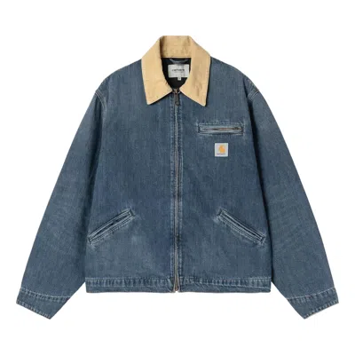 Pre-owned Carhartt Wip Og Detroit Jacket (dark Wash) 'blue/dusty Brown' | Men's Size Xxl