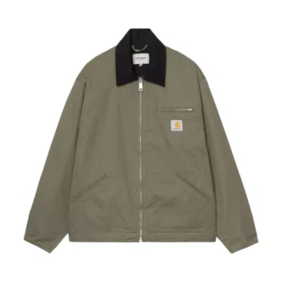 Pre-owned Carhartt Wip Og Detroit Jacket (rinsed) 'leaf/black' | Men's Size Xl