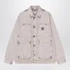 Carhartt Double Layer Front Jacket Collared Design In Neutral