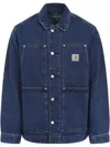 Carhartt Logo Double Front Denim Jacket In Blue