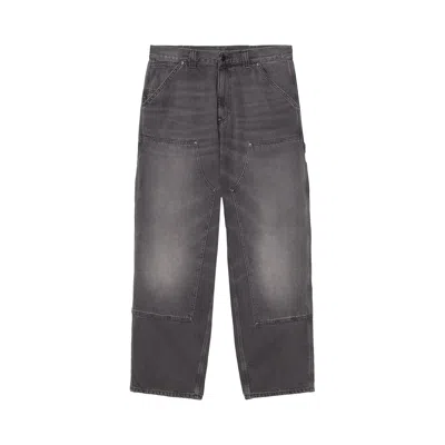 Pre-owned Carhartt Wip Og Double Knee Pant 'black (grind Wash)' | Men's Size L