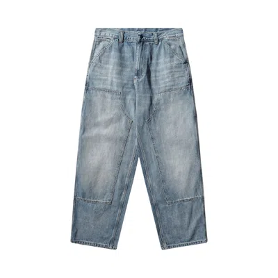 Pre-owned Carhartt Wip Og Double Knee Pants 'blue (burst Washed)' | Men's Size Xl