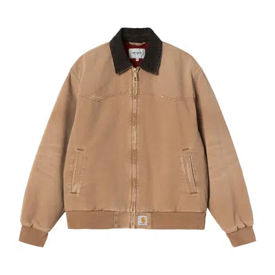 Pre-owned Carhartt Wip Og Santa Fe Jacket 'hamilton Brown/tobacco (grind Wash)' | Men's Size Xxl