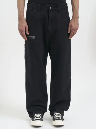 Carhartt Wip Og Single Knee Graphic Pants In Black