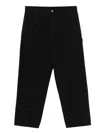 Carhartt Single Knee Straight-leg Organic Cotton-canvas Trousers In Black