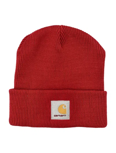 Carhartt Wip Ohio Organic Cotton Beanie In Red