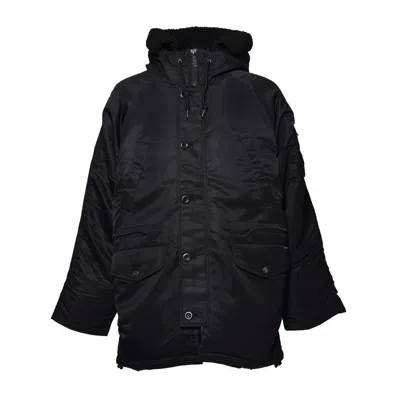 Carhartt Black Hooded Olten Parka Coat