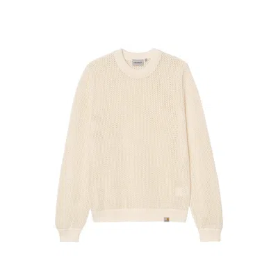 Carhartt Wip Open-knit Cotton Blend Sweater In Nude
