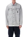 Carhartt Double Layer Front Jacket Collared Design In Gray