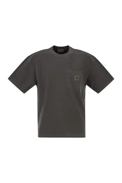 Carhartt Wip Organic Cotton Pocket T-shirt In Gray