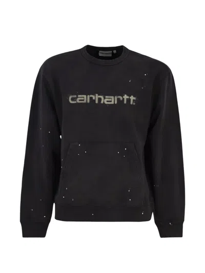 Carhartt Wip Organic Cotton Sweatshirt Sweater For Men In Black