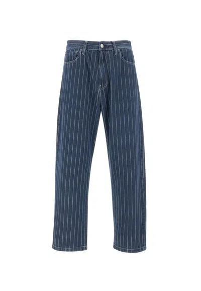 Carhartt Orlean Pinstripe Jeans In Blue