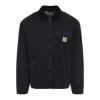 Carhartt Detroit Corduroy-collar Cotton Jacket In Black