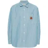 Carhartt Striped Cotton Shirt Jacket With Chest Pocket In Blue