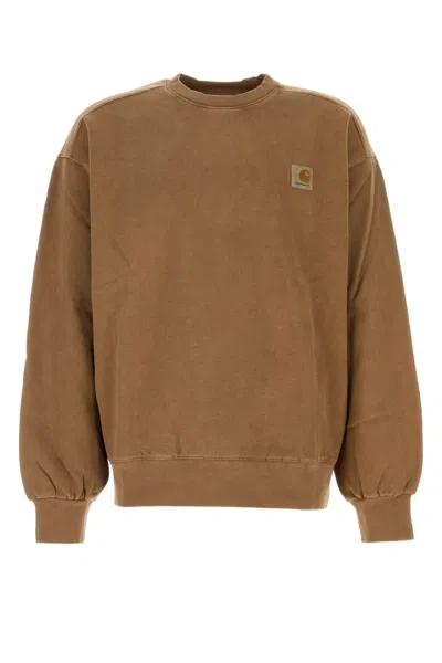Carhartt Wip Oversize Vista Sweat Cotton Sweatshirt In Brown