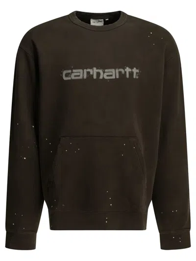 Carhartt Wip Graphic Crewneck Sweatshirt In Brown