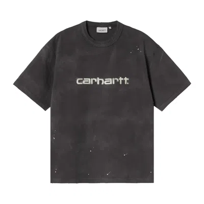 Pre-owned Carhartt Wip Painter Tee 'black (destroy Wash/splatter)' | Men's Size M