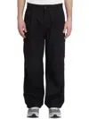 Carhartt Wip Pantalone Cole Cargo Lane Popelin In Black