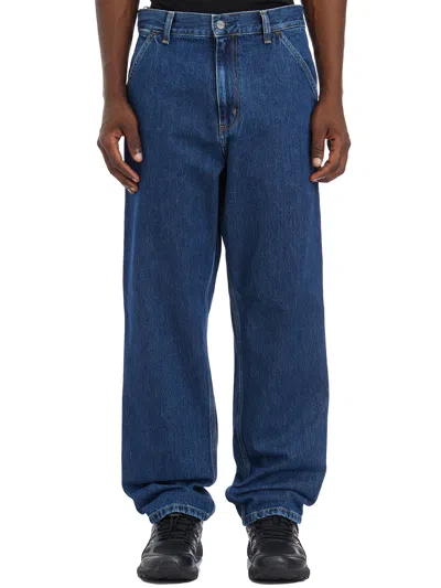 Carhartt Wip Pantalone In Denim Single Knee In Blau 1