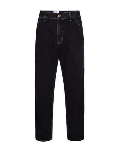 Carhartt Pantalone Simple Black In Blue