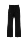 Carhartt Wip Black Denim Double Knee Pant In Black